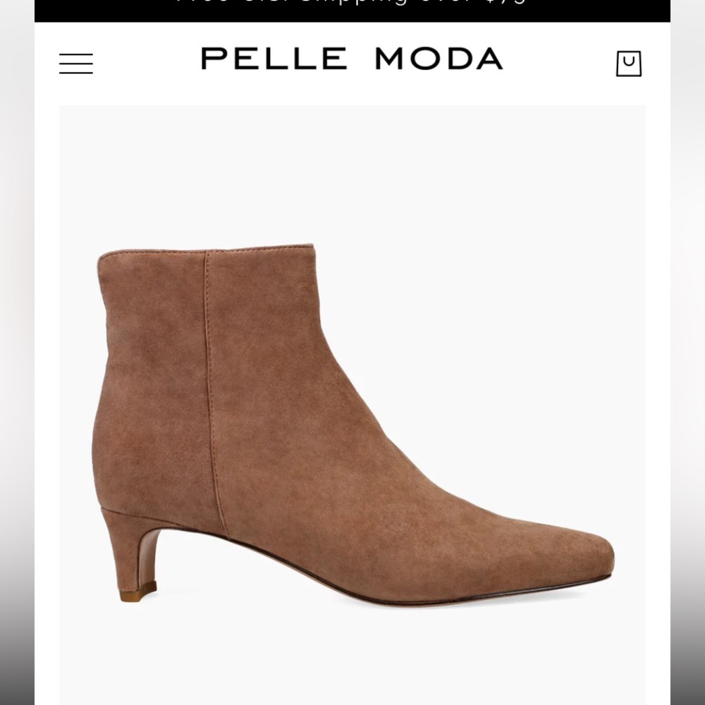 Pelle Moda Tan Suede Heeled Boots